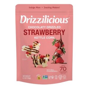 Drizzilicious Strawberry Chocolate Popcorn 4.5oz 6ct